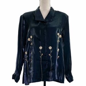MAGGIE Sweet Black Embroidered Floral Jacket